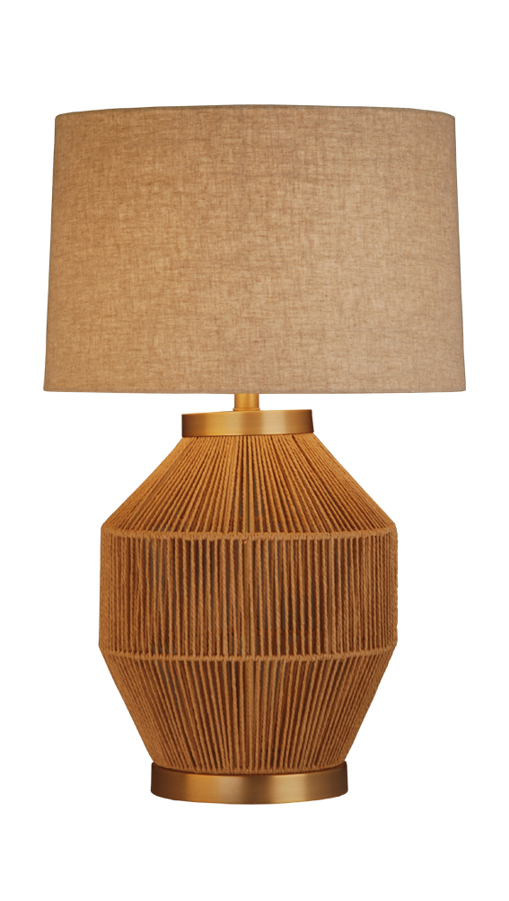 Natural Rope  with metal table lamp