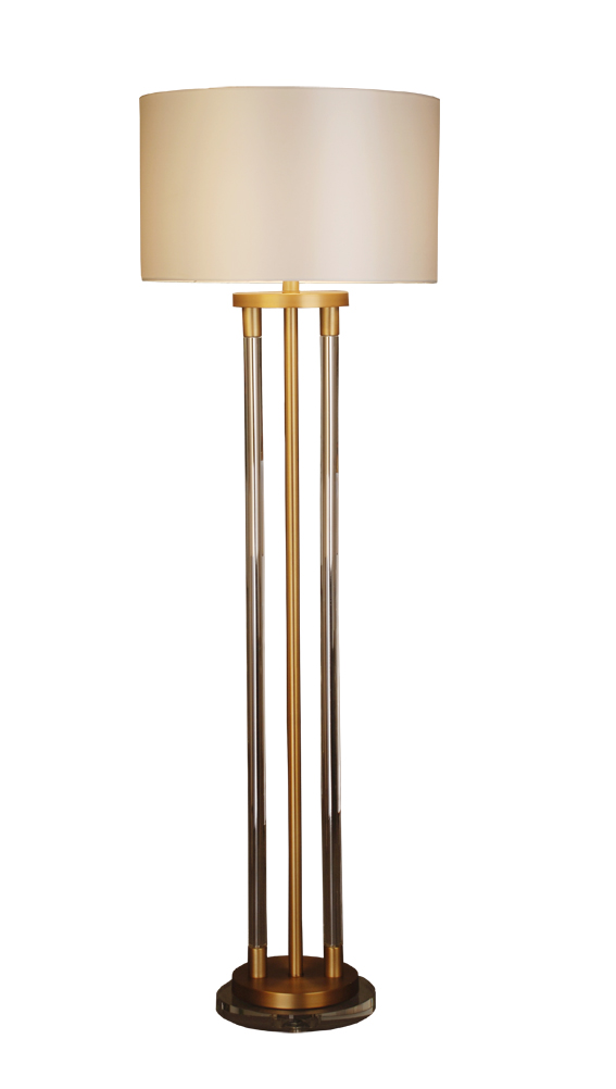 Crystal & Metal Floor Lamp